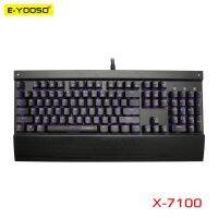 ❍ E-YOOSO X-7100 FALCON USB Mechanical Gaming Keyboard Blue Switch 104 Key Backlit Gamer for Computer PC Russian us