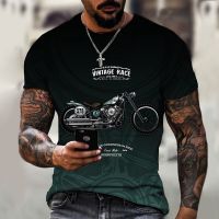 2022 Summer 3D Printing T-Shirt Mens Retro Hip Hop Retro motorcycle series patterns Fashion Street Loose Short Sleeve Shirt Hot