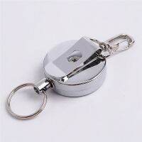 ความยืดหยุ่นเหล็กลวดเชือกพวงกุญแจยืดหยุ่นหดตัว Sporty Retractable ALARM Key Ring Anti Lost YOYO Ski Pass ID Card