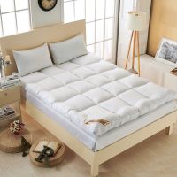 VESCOVO Thicker Goose Down Fiber Mattress Topper Bed Mattress 160 Single Twin Queen Size