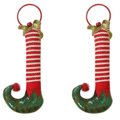 Creative Elf Feet Hanging Hoops Door Knockers Christmas New Year Decoration Christmas Decoration for Home