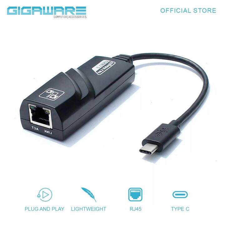 Gigaware HighQuality USB 3.0 Type C to RJ45 LAN Network Card USB
