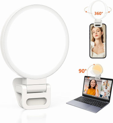 Full-Screen Ring Light, EcoBasic Rechargeable Selfie Light with 3 Modes for Phone, Laptop, Tablet, 10X Brighter Soft Phone Light for Selfies, Live Streaming, Video Conference