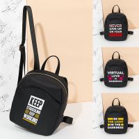 Fashion Mini Womens Backpack Womens Bags Girls Childrens Multifunctional Phrase Print Small Backpack Womens School Backpacks 【AUG】