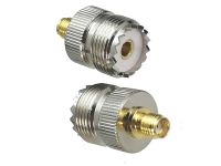 1pcs Connector Adapter SMA Female Jack to UHF SO239 Female Jack RF Coaxial Converter Straight NewWires Leads Adapters