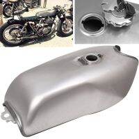 รถจักรยานยนต์9L พร้อมลูกปัดเหล็กกลมหมวกถังก๊าซเชื้อเพลิง Cafe Racer Unpainted น้ำมันใช้ได้ทั่วไปกล่องดิบเปลือยสำหรับยามาฮ่าฮอนด้าคาวาซากิ