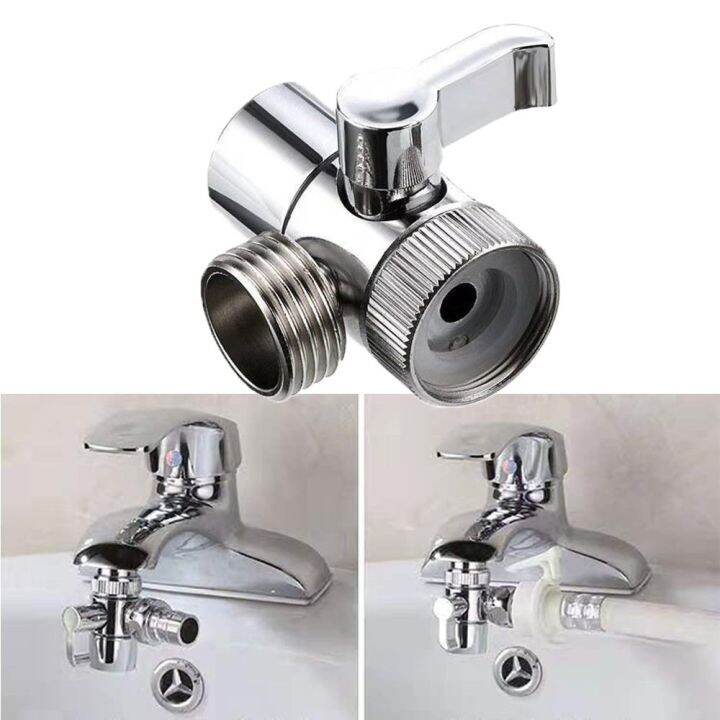 TLLKMM 2 Way Faucet Adapter Sink Splitter Zinc Alloy Faucet Valve