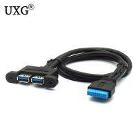 Cable 2 Ports USB 3.0 A Type Female to Motherboard 20 Pin Header Male Cable USB3.0 20pin to 2 Ports Female Cabo 50cm 17July6