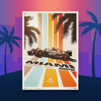 2023 F1สหรัฐอเมริกา Miami Grand Prix โปสเตอร์ผ้าใบงานศิลปะ,ที่มีคุณภาพสูงพิมพ์,ที่สมบูรณ์แบบสำหรับห้องนั่งเล่นตกแต่งบ้าน,ที่ไม่ซ้ำกันผนังศิลปะ,Frameless การออกแบบ