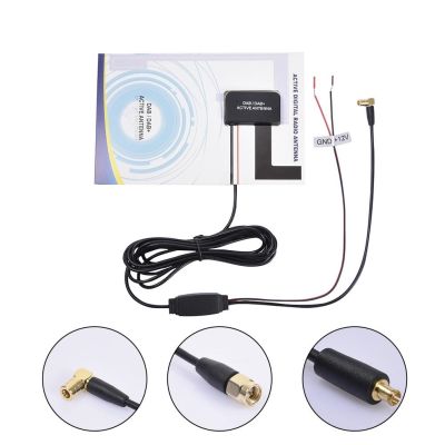 【CW】 12V Glass Mount Car Digital Radio Antenna Adhesive Transparent Built-in European