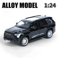 หุ่นอัลลอยสเปรย์ SUV แบบ1:24โตโยต้าเซเกียวรถของเล่นรถของเล่นหล่อโลหะเสียงและไฟ