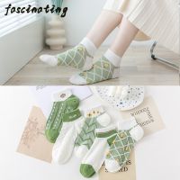 5 pairs Summer socks women 39;s pure cotton breathable striped boat socks female Korean version invisible socks fashion casual sock