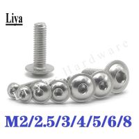 5-20p m2 M2.5 M3 M4 M5 M6 304 Stainless Steel Half Round button Flange Head with Washer Hex Socket screw ISO7380.2 Fasteners