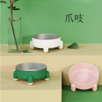 ชามสุนัขสแตนเลส Anti Slip Dog Treats กระถางอาหารแมว Anti Down Pet Bowl