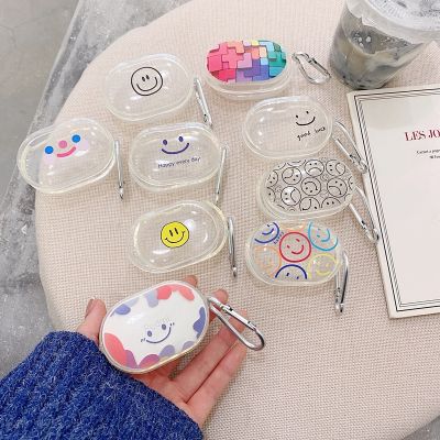 Cute Smiley Transparent Case For XiaoMi Redmi AirDots 3 Soft TPU Protective Cover Bluetooth Headset Box for Redmi AirDots3 Shell
