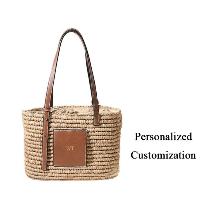 fashion-personalized-women-beach-straw-bag-with-pu-leather-handle-ladies-summer-raffia-handbag-travel-basket-tote-bags