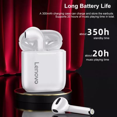 Lenovo LivePods LP2 หูฟังบลูทูธไร้สาย  5.0 สเตอริโอหูฟังแบบIn-earพร้อมไมโครโฟน หูฟังไร้สาย หูฟังไอโฟน