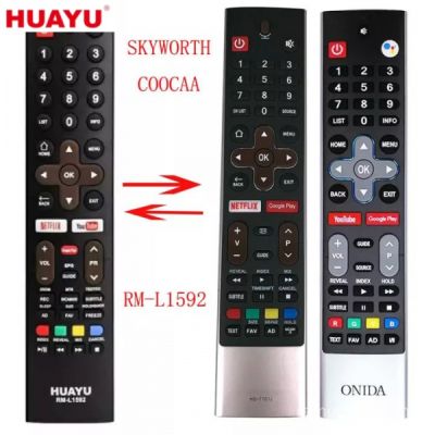 NEW FOR Skyworth COOCAA HUAYU RM-L1592 Android Smart Remote with Netflix, YouTube and Play