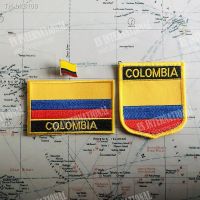 ☫✱☼ COLOMBIA National Flag Embroidery Patches Badge Shield And Square Shape Pin One Set On The Cloth Armband Backpack Decoration