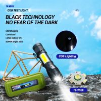 Mini Torch LED Rechargeable Flashlight Portable USB Charging Flashlight High Power Bank Camping Waterproof Long Range Lantern Rechargeable  Flashlight