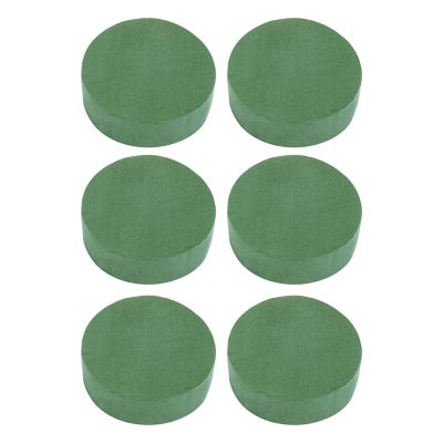 6 Pcs Round Floral Foam Blocks,4.72 Inch Dry Floral Foam for Artificial Flowers,Craft Project,Wedding Party Decoration