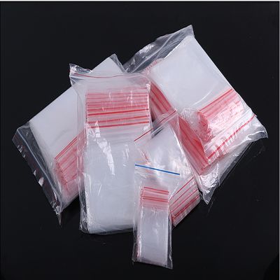 100pcs High Quality Plastic Zip Lock Ziplock Bags Clear Food Storage Package Small Jewelry Packing Reclosable Poly Zip Bag Thick