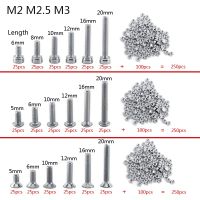 ชุดสกรูหัวแบน M3สแตนเลส250ชิ้น/เซ็ต A2สลักเกลียวซ็อกเก็ตฟิลลิปเฮกซ์ชุดแบ่งประเภทถั่วหกเหลี่ยม Mayitr