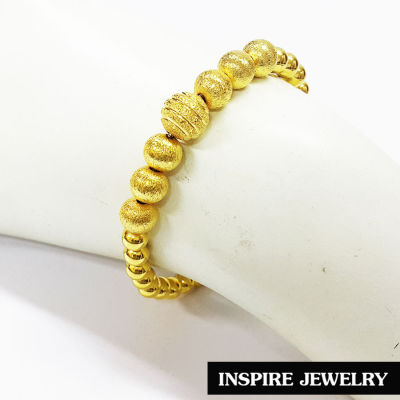 Inspire Jewelry สร้อยข้อมือทอง แบบร้านทอง งานทองไมครอน ชุบเศษทองคำแท้