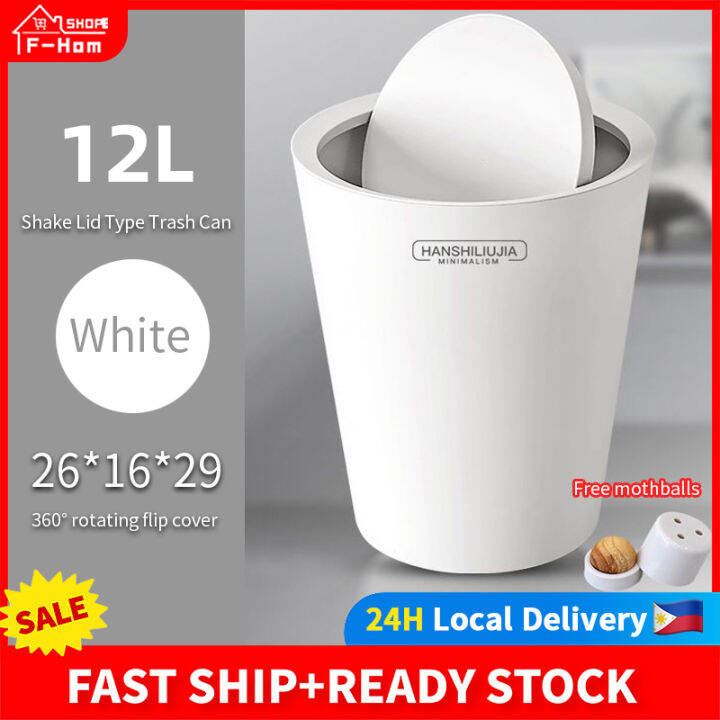 10L Oversize Flip Lid Trash Bin bedroom Trash Can kitchen Ashcan