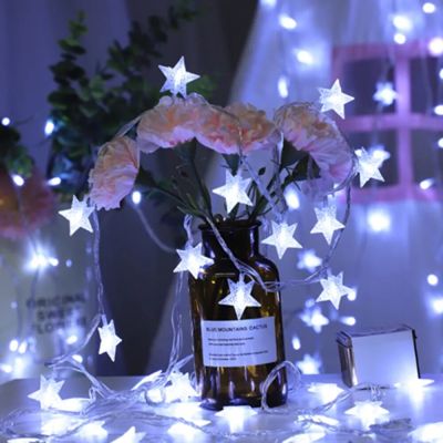 Star String Lights Garland LED Fairy Lights Battery 1.5M/3M/6M Outdoor Garden Festoon Lamp Curtain String Lights Christmas Decor Fairy Lights