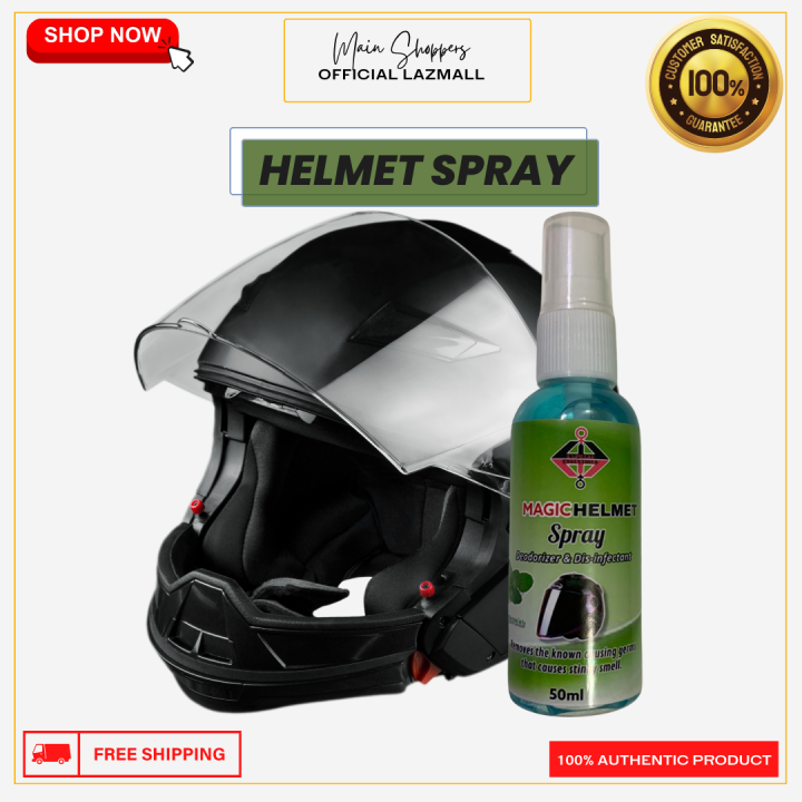 50ML HELMET Spray disinfectant refresher deodorizer Spray