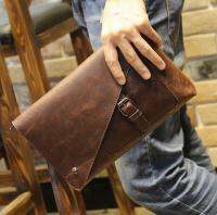 《   CYUCHEN KK 》 NewLeather ซองกระเป๋าความจุขนาดใหญ่บุรุษ C Lutches คล้องกระเป๋า HandbagEvening BagPouch