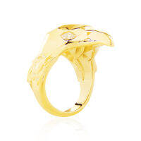 ake ake Golden Eagle Duo Wings Ring แหวนเงินแท้ 925 แกะมือขัดเงาชุบทองคำแท้ 24 กะรัต ลายปีกเทวดา ปีกนกอินทรียุโรปยุคกลางสุดเฟียซ