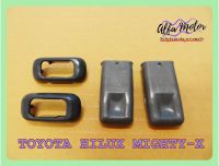 TOYOTA HILUX MIGHTY-X DOOR LOCK BOTTON LH&amp;RH SET "GREY" (2 SETS) #ปุ่มล็อคประตูรถ ชนิดขากลม ซ้ายขวา (พร้อมขอบ) (1 คู่) สีเทา