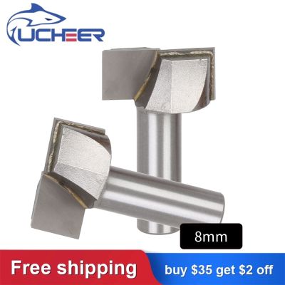 UCHEER 1pc การทําความสะอาดด้านล่างแกะสลักบิต 8mm เราเตอร์คาร์ไบด์เครื่องมืองานไม้ CNC mill mill mill เครื่องตัดมิลลิ่งสําหรับไม้