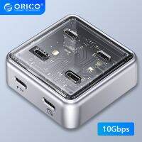 ORICO USB หลายตัว A Type C พอร์ต Splitter Hub 4 10อะแดปเตอร์ Gbps USB 3.1แท่นสล็อต Station USB3.0อะแดปเตอร์สำหรับโน้ตบุ๊คพีซี