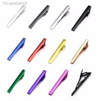 ☬►ↂ Mens Fashion Neck Tie Clips Tie Bars Metal Necktie Tack Pins for Father Husband Men Wedding Business Favor Gifts Multicolor 6cm