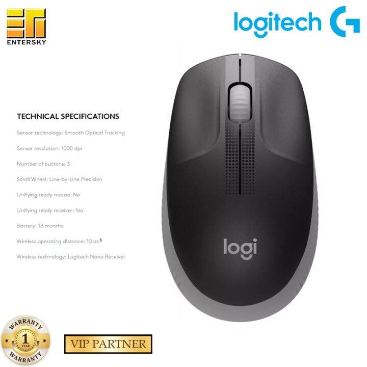 【Ready Stock】 Logitech M190 Full-Size Wireless Mouse | Lazada PH