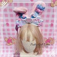 แป้งสีฟ้าหวานผม Niang Headbands Badge KC Bear Ear Side Clamp Cream Sugar Sugar Lolita คอสเพลย์อุปกรณ์เสริมผม Mori Girl