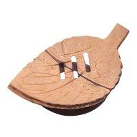 1PC Creative Handmade Natural Wooden Bathroom Soap Dish Box Container Kitchen Tub Storage Cup Rack Soap Holder leaf