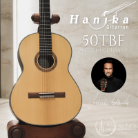 Hanika 50TBF กีตาร์คลาสสิก/กีตาร์โปร่ง Made in Germany All Solid (Spruce/Pearwood) แถมตะไบคริสตัล และผ้าเช็ดกีตาร์หนังเนื้อนิ่ม