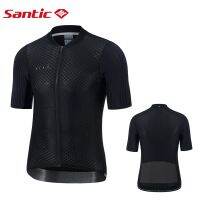 เสื้อเจอร์ซี่ปั่นจักรยาน Santic เสื้อแข่งจักรยานสำหรับผู้ชาย MTB แขนสั้นแข่งขันเสื้อเจอร์ซี่ปั่นจักรยานถนนเสื้อซับเหงื่อ