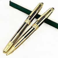 YAMALANG Msk-163 MB Fountain Rollerball Ballpoint Pen Golden Silver Metal Black Stripe Stationery With Series Number  Pens