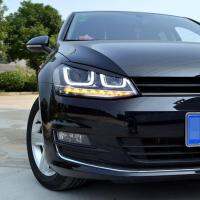 ที่คลุมเปลือกตาคิ้วไฟหน้า2ชิ้น/ล็อตสำหรับ Volkswagen VW Golf 7 MK7 GTI R Rline แต่งรถ