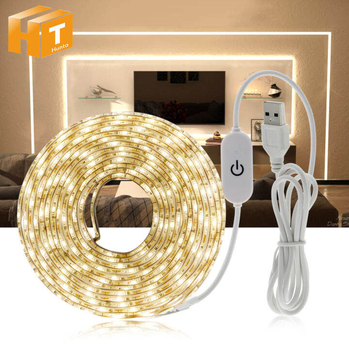 White/Warm White DC5V LED Strip Light USB Touch Switch LED Backlight TV