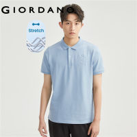 GIORDANO ผู้ชาย โปโลแขนสั้นคอวีผ้าถักลายสิงโตวิคตอรี่ Free Shipping 01013408