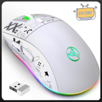 Hxsj T90เมาส์กลไร้สาย2.4กรัม Mouse Gaming RGB ออกแบบตามหลักสรีรศาสตร์10ล้านที่กดปุ่มได้3600DPI 11โหมดแสง RGB