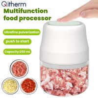 【CW】 250ML Meat Grinder Electric Food Crusher Garlic Press Vegetable Masher Ginger