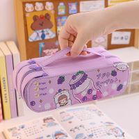 CIFbuy Cute Multi-layer Pencil Case Large Capacity Aesthetic Stationery Anime Pencil Bag Box for Girls Organizer Kawaii School Supplies