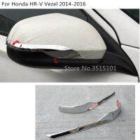 Car ABS Chrome Rear View Rearview Side Mirror Cover Stick Trim 2pcs For Honda HRV HR-V Vezel 2014 2015 2016 2017 2018